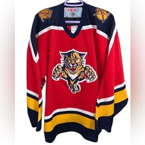 Vintage Florida Panthers NHL Blank Red CCM Jersey 1990’s Size XL